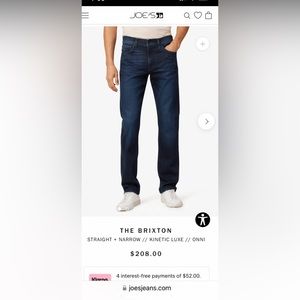 32 x 33.5 like new Mens - unisex Joe’s jeans